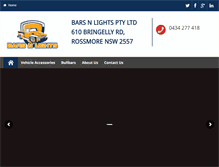 Tablet Screenshot of barsnlights.com.au